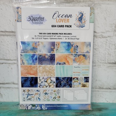 3 Quarter Design- Ocean Lover - Ensemble de carte 6x4